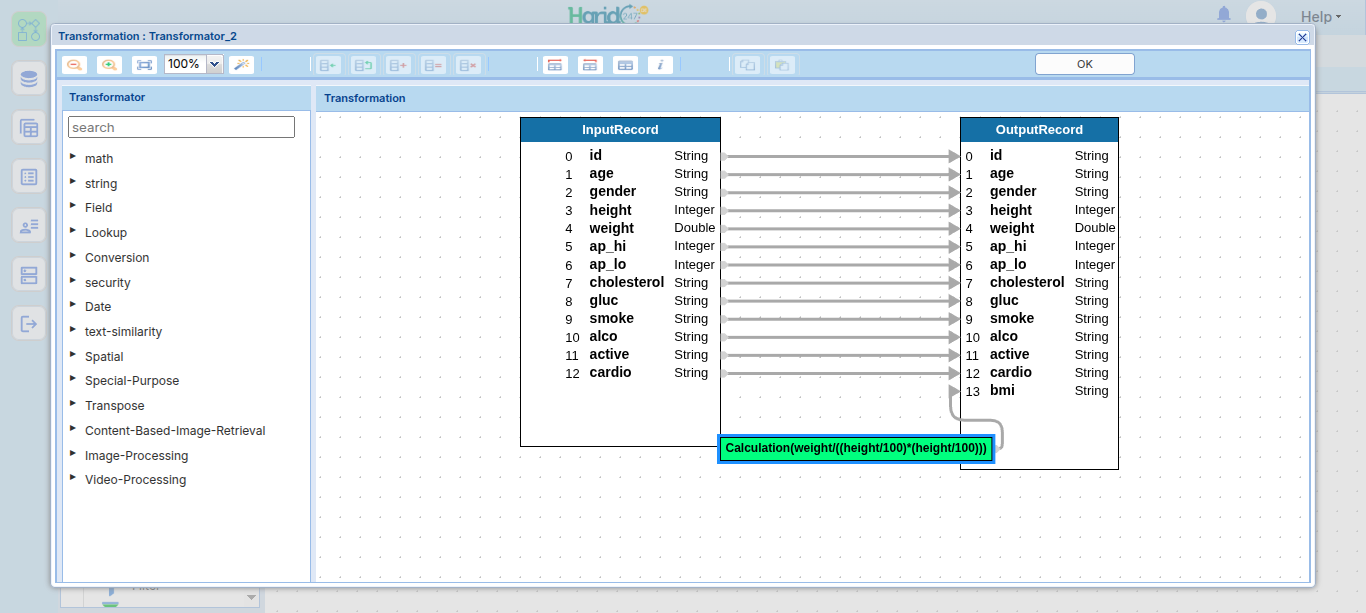 Output Calculation BMI